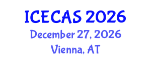 International Conference on Environment, Climate and Atmospheric Sciences (ICECAS) December 27, 2026 - Vienna, Austria International Conference on Environment, Climate and Atmospheric Sciences (ICECAS) December 27, 2026 - Vienna, Austria
