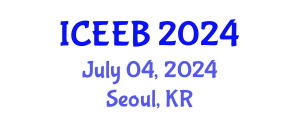 International Conference on Environment, Energy and Biotechnology (ICEEB) July 04, 2024 - Seoul, Republic of Korea