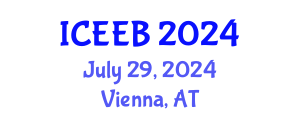 International Conference on Environment, Energy and Biotechnology (ICEEB) July 29, 2024 - Vienna, Austria