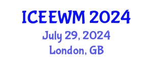 International Conference on Environment, Energy and Waste Management (ICEEWM) July 29, 2024 - London, United Kingdom