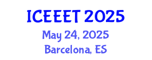 International Conference on Environment, Energy, Engineering and Technology (ICEEET) May 24, 2025 - Barcelona, Spain