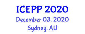 International Conference on Environment Pollution and Prevention (ICEPP) December 03, 2020 - Sydney, Australia
