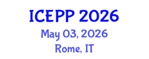 International Conference on Environment Pollution and Prevention (ICEPP) May 03, 2026 - Rome, Italy