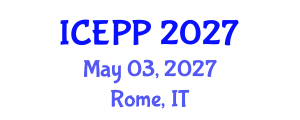 International Conference on Environment Pollution and Prevention (ICEPP) May 03, 2027 - Rome, Italy International Conference on Environment Pollution and Prevention (ICEPP) May 03, 2027 - Rome, Italy