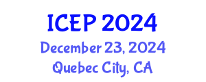International Conference on Environment Protection (ICEP) December 23, 2024 - Quebec City, Canada