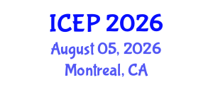 International Conference on Environment Protection (ICEP) August 05, 2026 - Montreal, Canada International Conference on Environment Protection (ICEP) August 05, 2026 - Montreal, Canada