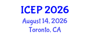 International Conference on Environment Protection (ICEP) August 14, 2026 - Toronto, Canada International Conference on Environment Protection (ICEP) August 14, 2026 - Toronto, Canada