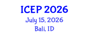 International Conference on Environment Protection (ICEP) July 15, 2026 - Bali, Indonesia International Conference on Environment Protection (ICEP) July 15, 2026 - Bali, Indonesia