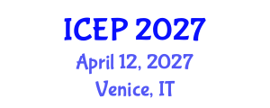International Conference on Environment Protection (ICEP) April 12, 2027 - Venice, Italy International Conference on Environment Protection (ICEP) April 12, 2027 - Venice, Italy