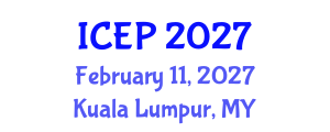 International Conference on Environment Protection (ICEP) February 11, 2027 - Kuala Lumpur, Malaysia International Conference on Environment Protection (ICEP) February 11, 2027 - Kuala Lumpur, Malaysia