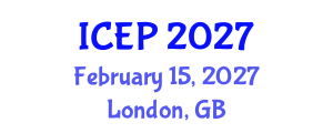 International Conference on Environment Protection (ICEP) February 15, 2027 - London, United Kingdom International Conference on Environment Protection (ICEP) February 15, 2027 - London, United Kingdom