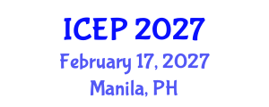 International Conference on Environment Protection (ICEP) February 17, 2027 - Manila, Philippines International Conference on Environment Protection (ICEP) February 17, 2027 - Manila, Philippines