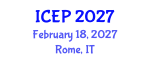 International Conference on Environment Protection (ICEP) February 18, 2027 - Rome, Italy International Conference on Environment Protection (ICEP) February 18, 2027 - Rome, Italy