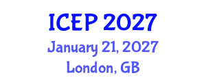 International Conference on Environment Protection (ICEP) January 21, 2027 - London, United Kingdom International Conference on Environment Protection (ICEP) January 21, 2027 - London, United Kingdom