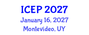 International Conference on Environment Protection (ICEP) January 16, 2027 - Montevideo, Uruguay International Conference on Environment Protection (ICEP) January 16, 2027 - Montevideo, Uruguay