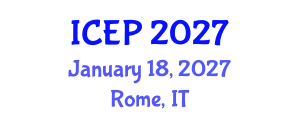 International Conference on Environment Protection (ICEP) January 18, 2027 - Rome, Italy International Conference on Environment Protection (ICEP) January 18, 2027 - Rome, Italy