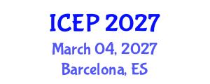 International Conference on Environment Protection (ICEP) March 04, 2027 - Barcelona, Spain International Conference on Environment Protection (ICEP) March 04, 2027 - Barcelona, Spain
