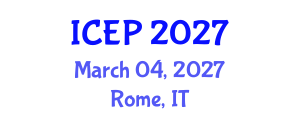 International Conference on Environment Protection (ICEP) March 04, 2027 - Rome, Italy International Conference on Environment Protection (ICEP) March 04, 2027 - Rome, Italy