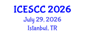 International Conference on Environment, Sustainability and Climate Change (ICESCC) July 29, 2026 - Istanbul, Turkey