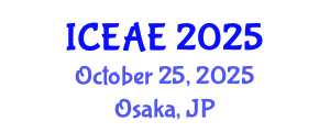 International Conference on Environmental and Agricultural Economics (ICEAE) October 25, 2025 - Osaka, Japan