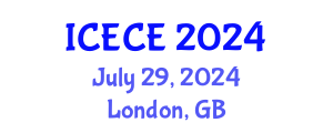International Conference on Environmental and Chemical Engineering (ICECE) July 29, 2024 - London, United Kingdom