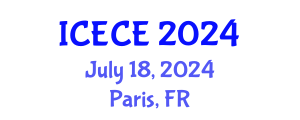 International Conference on Environmental and Chemical Engineering (ICECE) July 18, 2024 - Paris, France