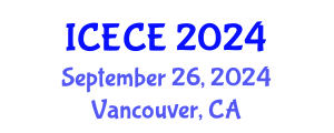 International Conference on Environmental and Chemical Engineering (ICECE) September 26, 2024 - Vancouver, Canada