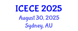International Conference on Environmental and Chemical Engineering (ICECE) August 30, 2025 - Sydney, Australia