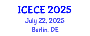 International Conference on Environmental and Chemical Engineering (ICECE) July 22, 2025 - Berlin, Germany
