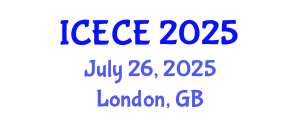 International Conference on Environmental and Chemical Engineering (ICECE) July 26, 2025 - London, United Kingdom