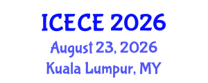 International Conference on Environmental and Chemical Engineering (ICECE) August 23, 2026 - Kuala Lumpur, Malaysia