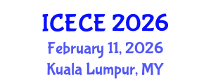 International Conference on Environmental and Chemical Engineering (ICECE) February 11, 2026 - Kuala Lumpur, Malaysia