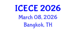 International Conference on Environmental and Chemical Engineering (ICECE) March 08, 2026 - Bangkok, Thailand