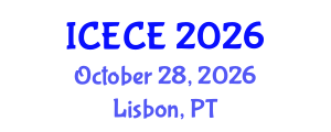 International Conference on Environmental and Chemical Engineering (ICECE) October 28, 2026 - Lisbon, Portugal