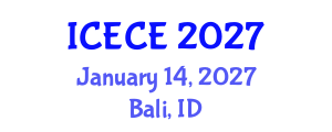 International Conference on Environmental and Chemical Engineering (ICECE) January 14, 2027 - Bali, Indonesia