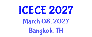 International Conference on Environmental and Chemical Engineering (ICECE) March 08, 2027 - Bangkok, Thailand International Conference on Environmental and Chemical Engineering (ICECE) March 08, 2027 - Bangkok, Thailand