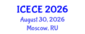 International Conference on Environmental and Civil Engineering (ICECE) August 30, 2026 - Moscow, Russia