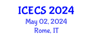 International Conference on Environmental and Computer Science (ICECS) May 02, 2024 - Rome, Italy