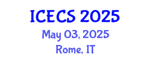International Conference on Environmental and Computer Science (ICECS) May 03, 2025 - Rome, Italy