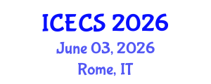 International Conference on Environmental and Computer Science (ICECS) June 03, 2026 - Rome, Italy