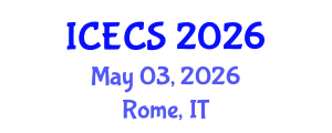 International Conference on Environmental and Computer Science (ICECS) May 03, 2026 - Rome, Italy