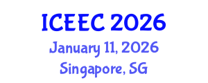 International Conference on Environmental and Ecological Chemistry (ICEEC) January 11, 2026 - Singapore, Singapore