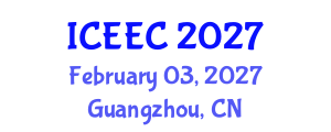 International Conference on Environmental and Ecological Chemistry (ICEEC) February 03, 2027 - Guangzhou, China International Conference on Environmental and Ecological Chemistry (ICEEC) February 03, 2027 - Guangzhou, China