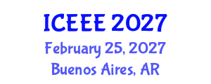 International Conference on Environmental and Ecological Engineering (ICEEE) February 25, 2027 - Buenos Aires, Argentina International Conference on Environmental and Ecological Engineering (ICEEE) February 25, 2027 - Buenos Aires, Argentina