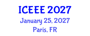 International Conference on Environmental and Ecological Engineering (ICEEE) January 25, 2027 - Paris, France International Conference on Environmental and Ecological Engineering (ICEEE) January 25, 2027 - Paris, France