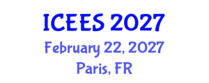 International Conference on Environmental and Ecological Systems (ICEES) February 22, 2027 - Paris, France International Conference on Environmental and Ecological Systems (ICEES) February 22, 2027 - Paris, France