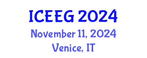 International Conference on Environmental and Engineering Geophysics (ICEEG) November 11, 2024 - Venice, Italy