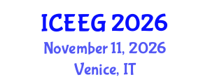 International Conference on Environmental and Engineering Geophysics (ICEEG) November 11, 2026 - Venice, Italy