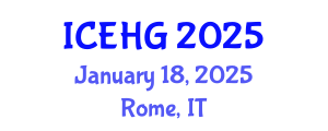 International Conference on Environmental and Human Geography (ICEHG) January 18, 2025 - Rome, Italy