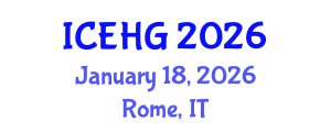 International Conference on Environmental and Human Geography (ICEHG) January 18, 2026 - Rome, Italy